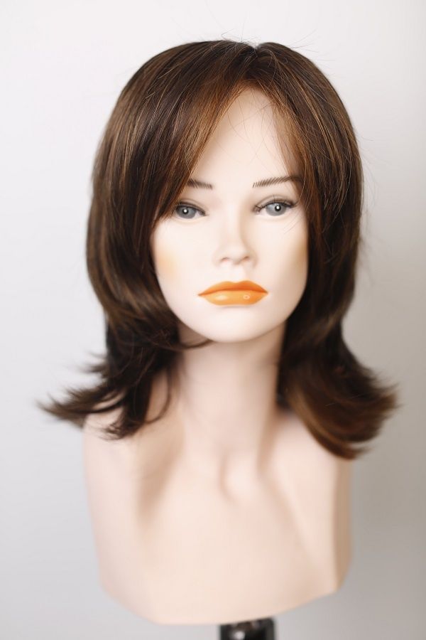 Synthetic wig women's 041506 Casino More (Chocolate Mix) Dark hair of medium length