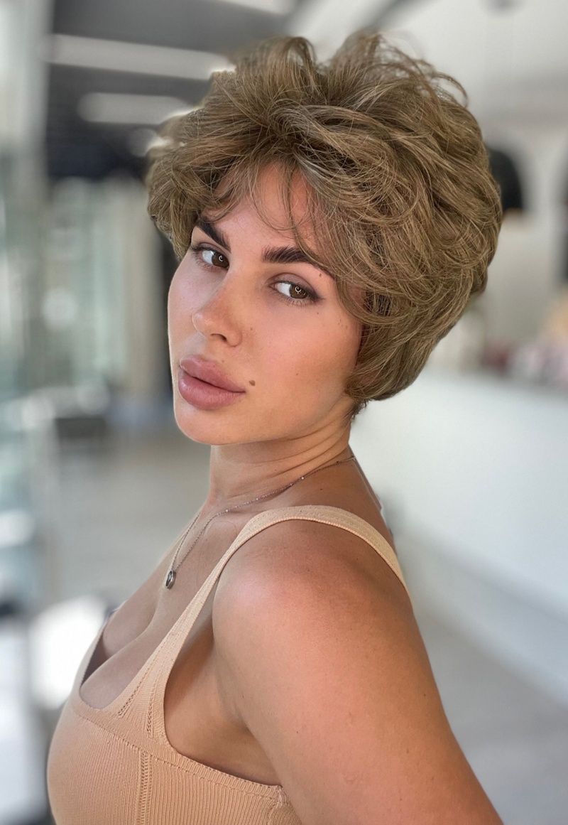 Synthetic women's wig 51561 FLORA AT (14) Russet short hair